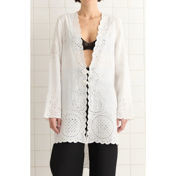 Bode Belvoir Top. 100% Linen $1300. NWT Size M - Picture 2 of 16